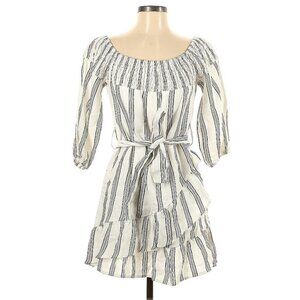 Annabelle The Collection 100% Linen Dress Striped Layered Women's Size XS